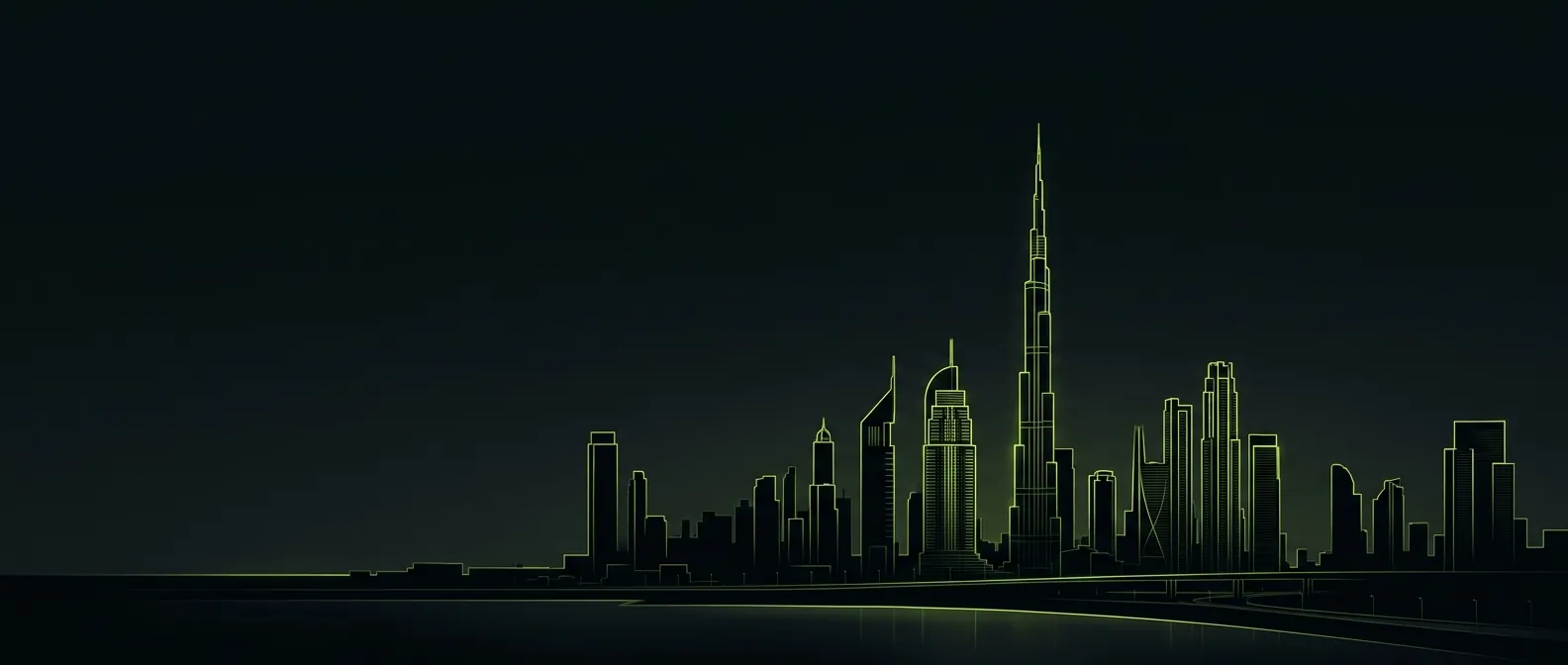 Dubai skyline at dusk