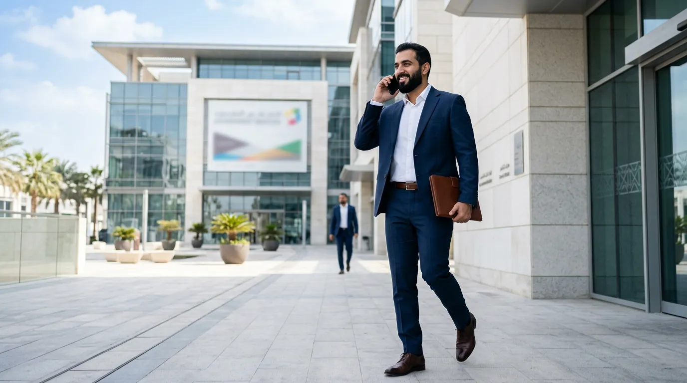 Local Dubai representative meeting a business client